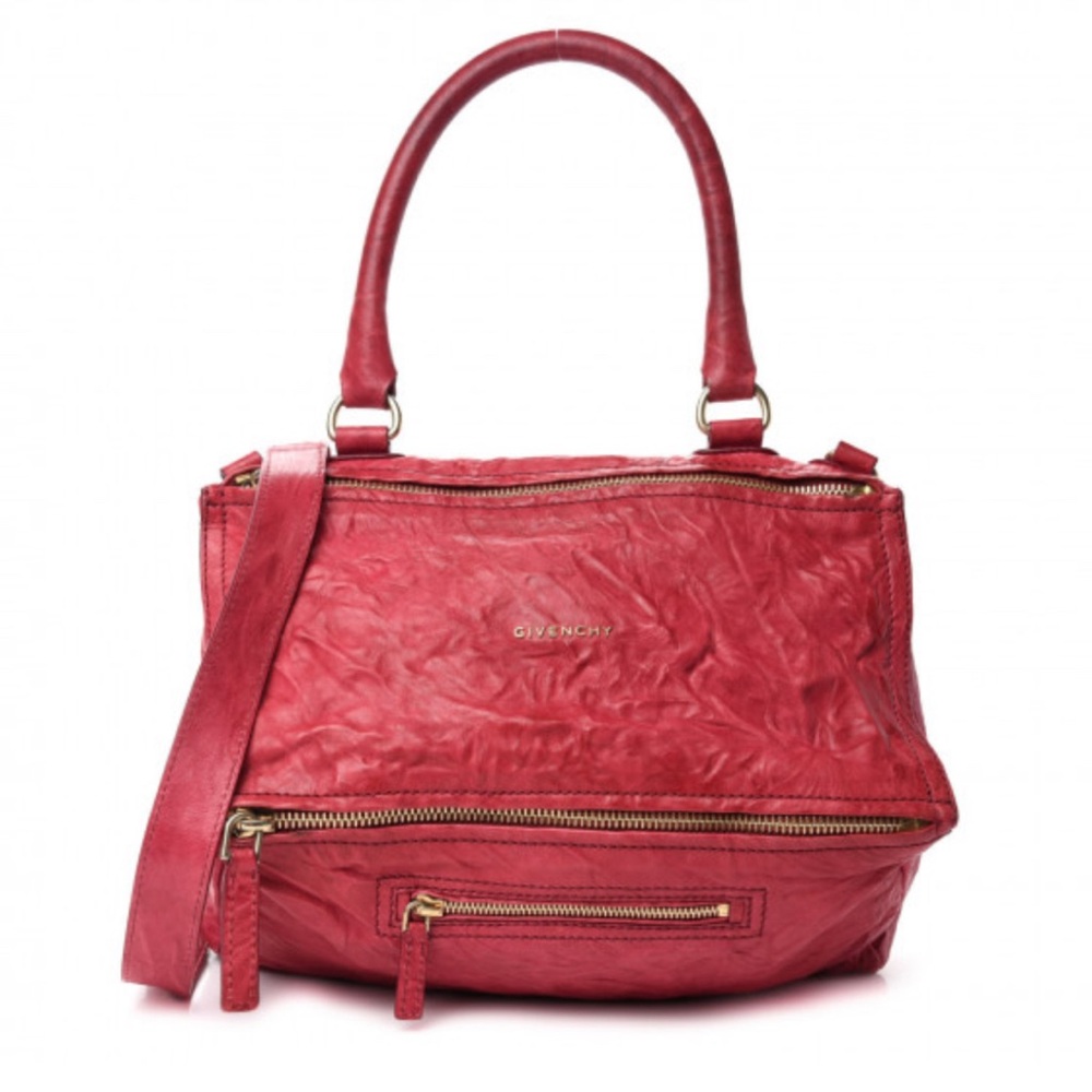 Brand New! GIVENCHY Tumbled Sheepskin Medium Pandora Red!
